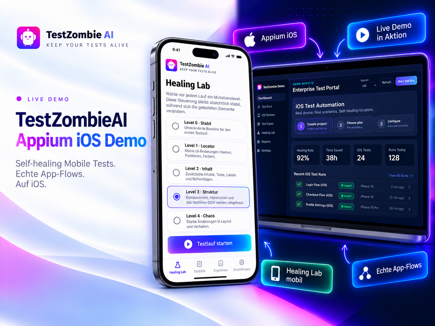 TestZombieAI Appium iOS Demo
